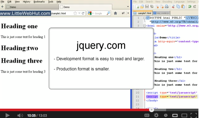 JavaScript & jQuery Tutorial for Beginners - 1 of 9 - Getting Started ...