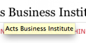Acts Business Institute