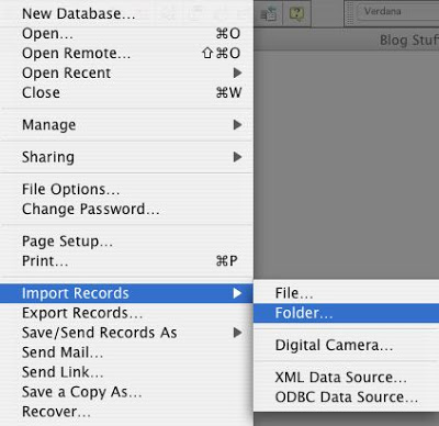 how to load a file into a new filemaker pro database