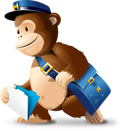 Image of a Chimp carrying mail - logo