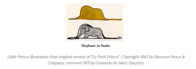 Elephant in a snake shape