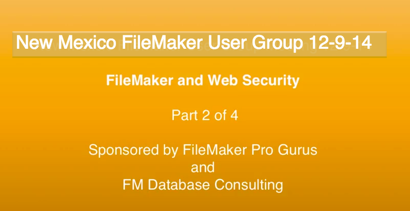 Web Security and FileMaker Pro Part 2