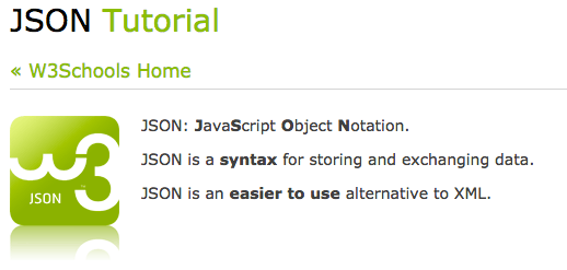 Json tutorial logo