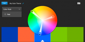 Color wheel showing the triad scheme