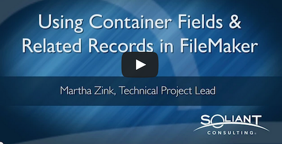 Container fields in related records