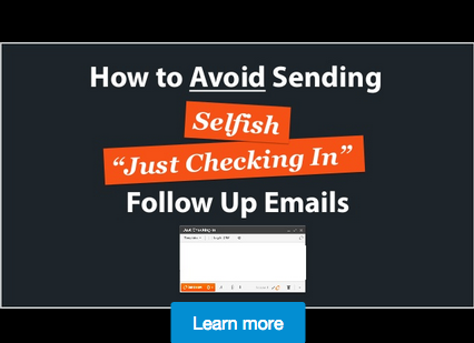 Stop sending selfish emails