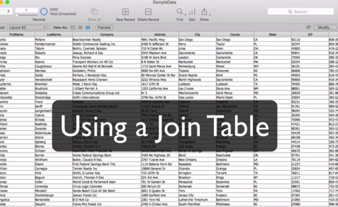 Setting up a join table in FileMaker