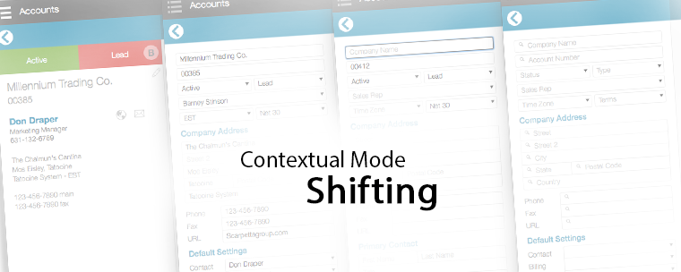 Browse, Edit, Find and Add Modes.  