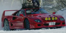 Ferrari F40 in the snow