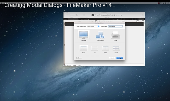 FileMaker Modal Dialogs
