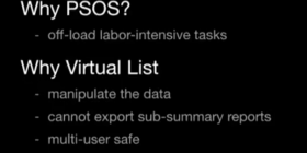 PSOS and Virtual Lists