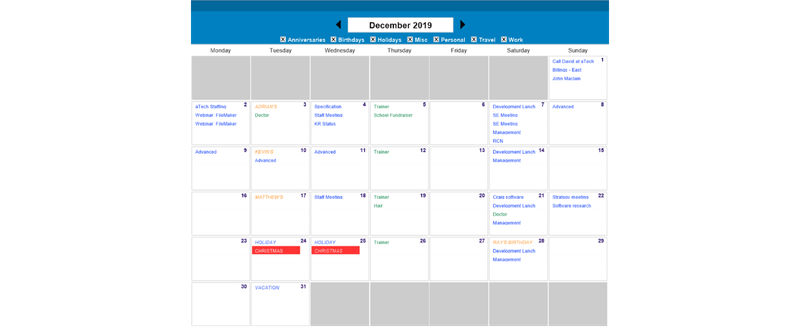 Create Calendar in FileMaker with Monday Start of Week